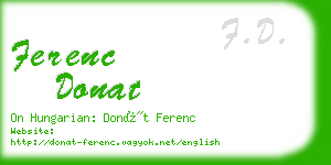 ferenc donat business card